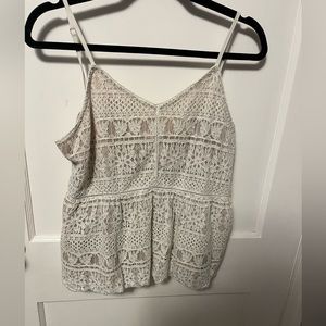 Maurice’s white Lacey cami size medium